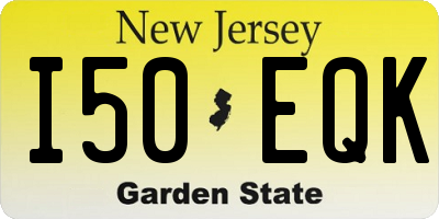 NJ license plate I50EQK