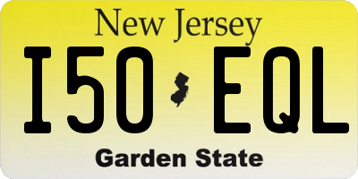 NJ license plate I50EQL