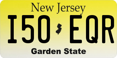 NJ license plate I50EQR