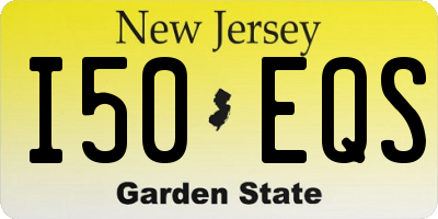 NJ license plate I50EQS
