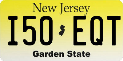 NJ license plate I50EQT