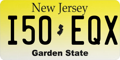 NJ license plate I50EQX