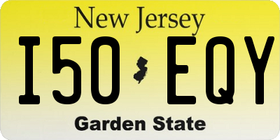 NJ license plate I50EQY