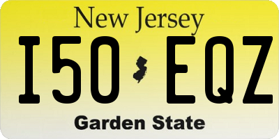 NJ license plate I50EQZ