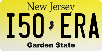 NJ license plate I50ERA