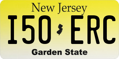 NJ license plate I50ERC
