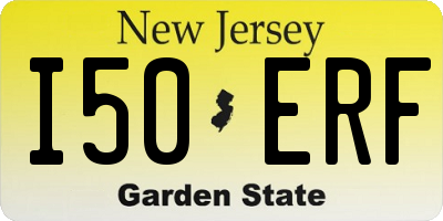 NJ license plate I50ERF