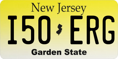 NJ license plate I50ERG