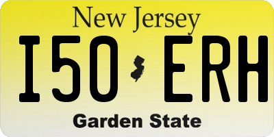 NJ license plate I50ERH
