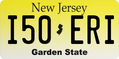 NJ license plate I50ERI