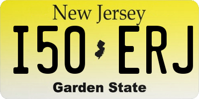 NJ license plate I50ERJ