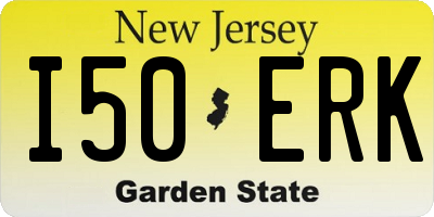 NJ license plate I50ERK