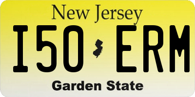NJ license plate I50ERM