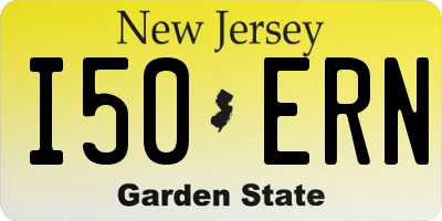NJ license plate I50ERN