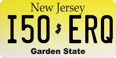 NJ license plate I50ERQ