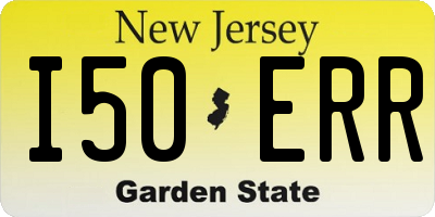 NJ license plate I50ERR