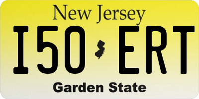 NJ license plate I50ERT