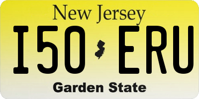 NJ license plate I50ERU