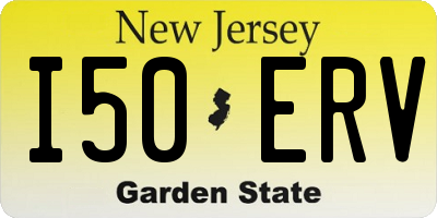 NJ license plate I50ERV