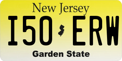 NJ license plate I50ERW