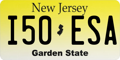 NJ license plate I50ESA
