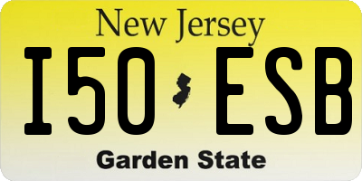 NJ license plate I50ESB