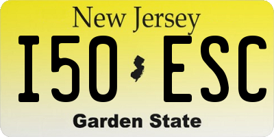 NJ license plate I50ESC
