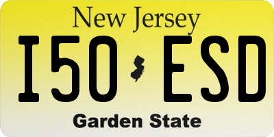 NJ license plate I50ESD