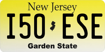 NJ license plate I50ESE
