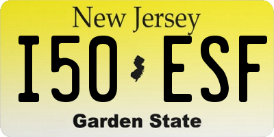 NJ license plate I50ESF
