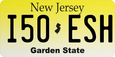 NJ license plate I50ESH