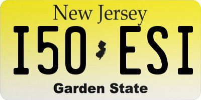 NJ license plate I50ESI