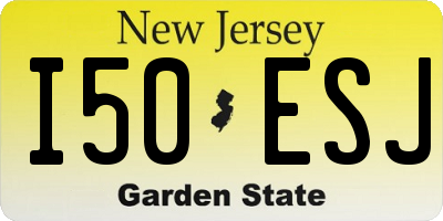 NJ license plate I50ESJ