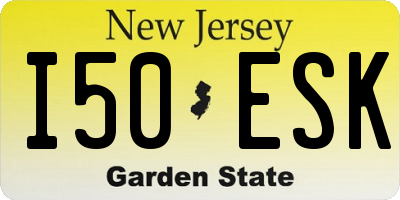 NJ license plate I50ESK