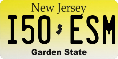 NJ license plate I50ESM