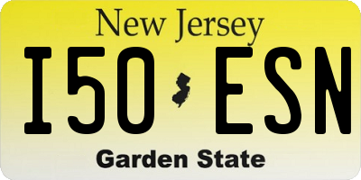 NJ license plate I50ESN