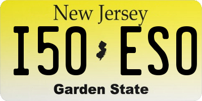 NJ license plate I50ESO