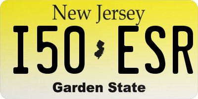 NJ license plate I50ESR