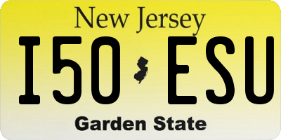 NJ license plate I50ESU