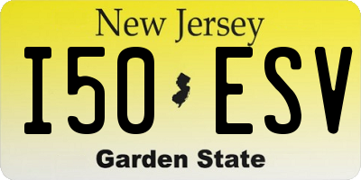NJ license plate I50ESV