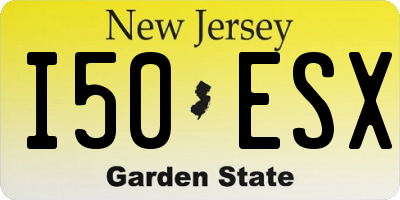 NJ license plate I50ESX