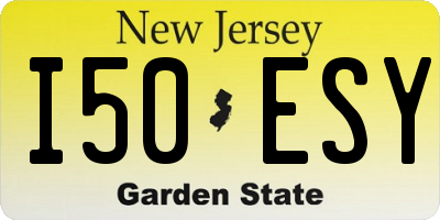 NJ license plate I50ESY