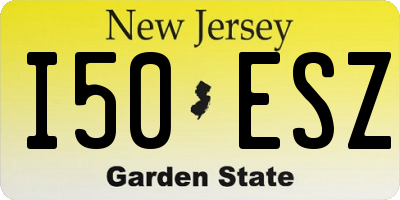 NJ license plate I50ESZ
