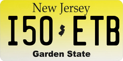 NJ license plate I50ETB