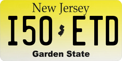 NJ license plate I50ETD
