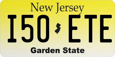 NJ license plate I50ETE