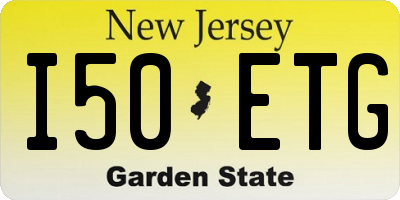 NJ license plate I50ETG