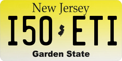 NJ license plate I50ETI