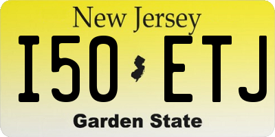 NJ license plate I50ETJ