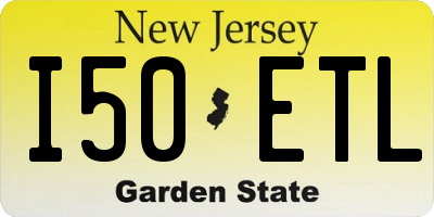 NJ license plate I50ETL